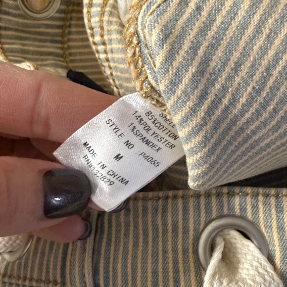 Miou Muse Striped Cotton Denim Pants Size Medium NWT - Picture 10 of 10